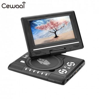 7.0 HD LCD Portable DVD Player Swivel Screen Radio with In Car Charger
