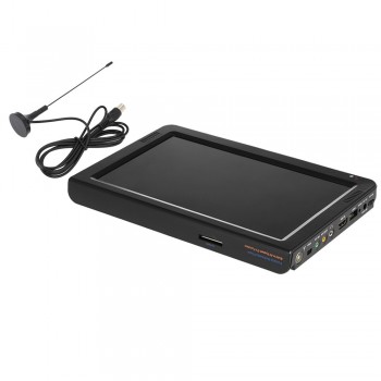 D10 10.1 Inch Portable Multimedia Player DVB-T2 Receiver DTV ATV FM Radio PVR Built-in Speakers HD VGA Input AV IN OUT SD Card