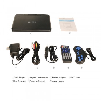 Docooler Portable DVD Player NS-915 9.5 Inch Swivel Screen Digital Multimedia Player Support SD / U Drive / AV IN amp; OUT/ Gamepad