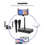 Handheld Mini Home KTV Wireless WIFI Karaoke Machine with Two Microphone Metal Mesh Protection Net 2019 New Arrival