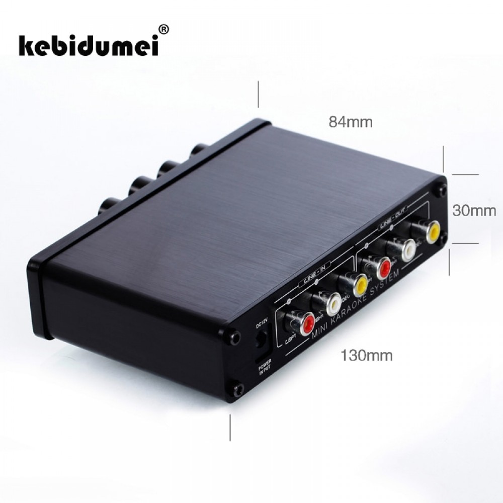 New A933 Mini Karaoke Machine System Sound Mixer Amplifier 12V W/ RCA In and Out Cable For PC Cellphone TV DJ with US/EU/AU plug