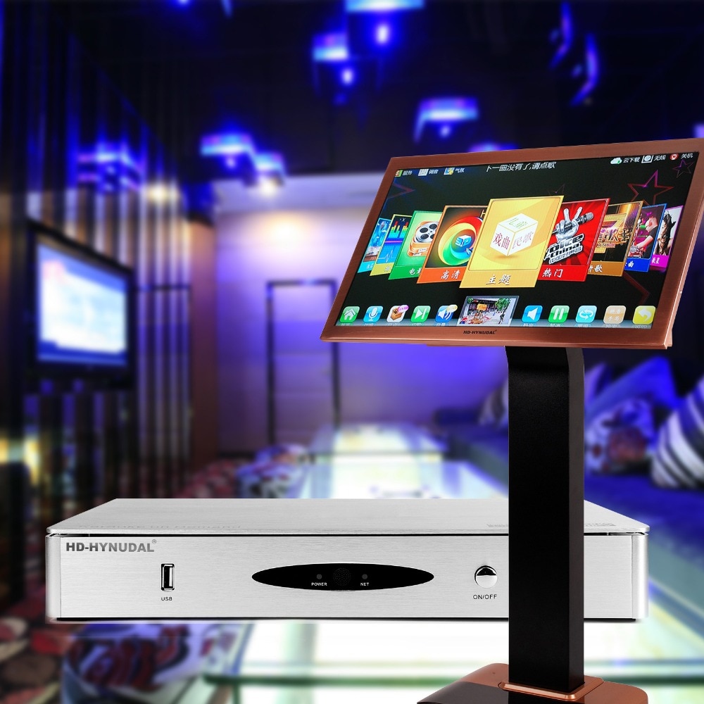 HD-HYNUDAL Chinese Karaoke Player Sing Machine 2TB HDD System 40K Original KTV MTV Songs+1080P Touch Screen Can Connect phone
