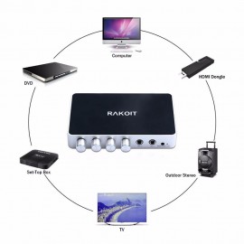 JEDX KM200 HDMI Karaoke Mini Family Home Karaoke Echo System Singing Machine Box Karaoke Players for Android TV Box PC Phones