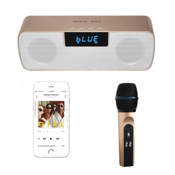 N-200 Mobile KTV Wireless Microphone Karaoke KTV Player Handheld Condenser with Wireless Speaker for iPhone iPad iPod