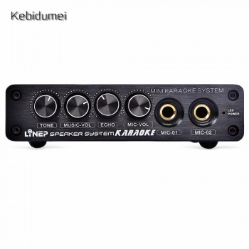 kebidumei Hot A933 Karaoke Machine System Sound Mixer Amplifier 12V W/ RCA In and Out Cable For PC Cellphone TV DJ Mini