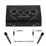 Karaoke Sound Mixer Professional Audio System Portable Mini Digital Audio Sound KaraOK Machine Echo Mixer System Dual Microphone