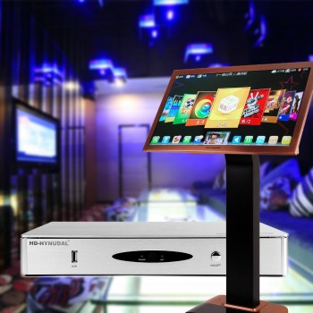 HD-HYNUDAL Home KTV HD Karaoke Player 4TB HDD Chinese Sing Machine with 80K Songs+Touch Screen+2 Wireless Microphone