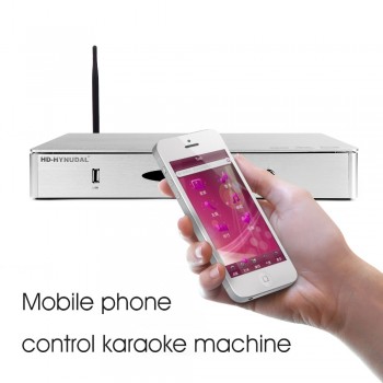 HD-HYNUDAL Home KTV HD Karaoke Player 4TB HDD Chinese Sing Machine with 80K Songs+Touch Screen+2 Wireless Microphone