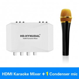 Fashion Karaoke Singing Machine Karaoke Mixer Mini Karaoke Player Handheld KTV Home KTV With 1pcs Wired Condenser Microphone