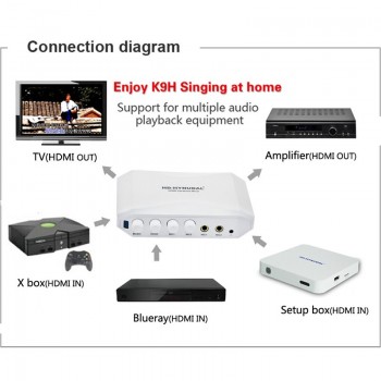 Fashion Karaoke Singing Machine Karaoke Mixer Mini Karaoke Player Handheld KTV Home KTV With 1pcs Wired Condenser Microphone