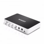 Portable Digital Stereo Audio Echo System Machine HDMI Karaoke Mixer Amplifier with 2 Mics Works with 4K/2K TV, PC, Home Theater