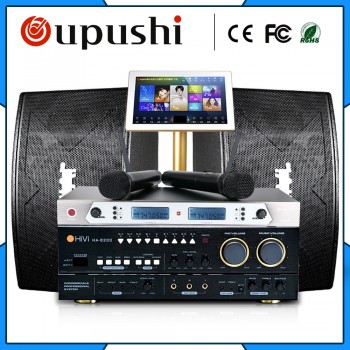 Family Karaoke Party ktv  player system + 2T+ 19  touch screen w / song +  power amplifier +speaker/audio/Sound/horn+micphone