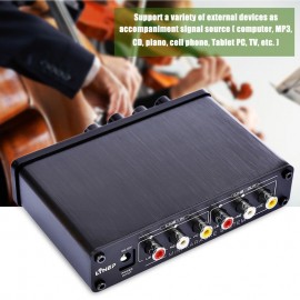 Mini Karaoke Sound Console Stereo Mixer Microphone Effector Preamplifier Amplifier US Plug GDeals