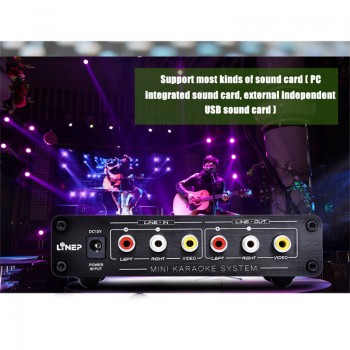 Newly Mini Karaoke Sound Console Stereo Mixer Microphone Effector Preamplifier Amplifier US Plug
