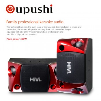 oupushi ok-3  Home KTV Mini Karaoke  Mixer System Digital Sound Audio Mixer Singing Machine 2 Wireless Microphone speaker