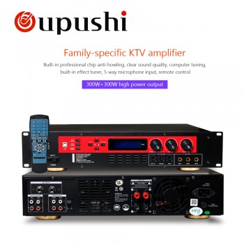oupushi ok-3  Home KTV Mini Karaoke  Mixer System Digital Sound Audio Mixer Singing Machine 2 Wireless Microphone speaker