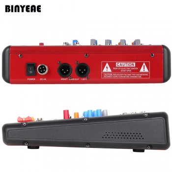 4 Channel Mini Table de Mixage, Mixer with USB Bluetooth Control, XLR/6.3 MM Plug-in for DJ Sound SMR401
