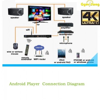 20pcs/lot  GymSong MTV Android KTV HARD DRIVER KARAOKE PLAYER BUILT IN WIFI amp; APPS Ktv Jukebox Taiwan Home Theatre System