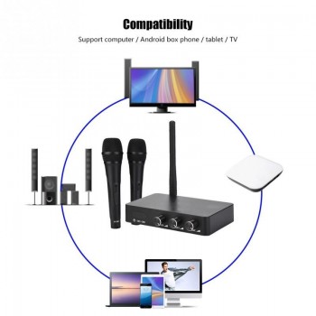 Handheld Mini Home KTV Wireless WIFI Karaoke Machine with Two Microphone