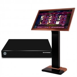 HD-HYNUDAL Professional HDD Karaoke Machine Home KTV Player 4TB HDD Player with 80K Songs 21.5Touch Screen+2pcs Wireless Mic