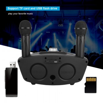 Portable Bluetooth KTV Karaoke Player Home Wireless Amplifier Speaker Support TF Card FM AUX Input Outdoor Bluetooth Player