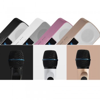 N-200 Mobile KTV Karaoke Microphone Player Wireless Condenser Mic Speaker Home KTV Singing with Wireless Speaker