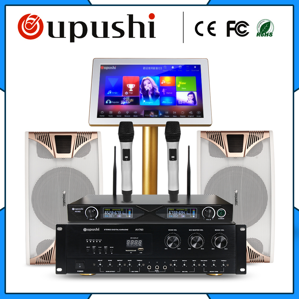 Family Karaoke Party ktv  player system 4 TB HD + 10 inch speaker + 19  touch screen w / song +  power amplifier