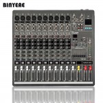 Professional Audio Mixer 10 Channels Mixing Console YA1000 Mezcladora De DJ