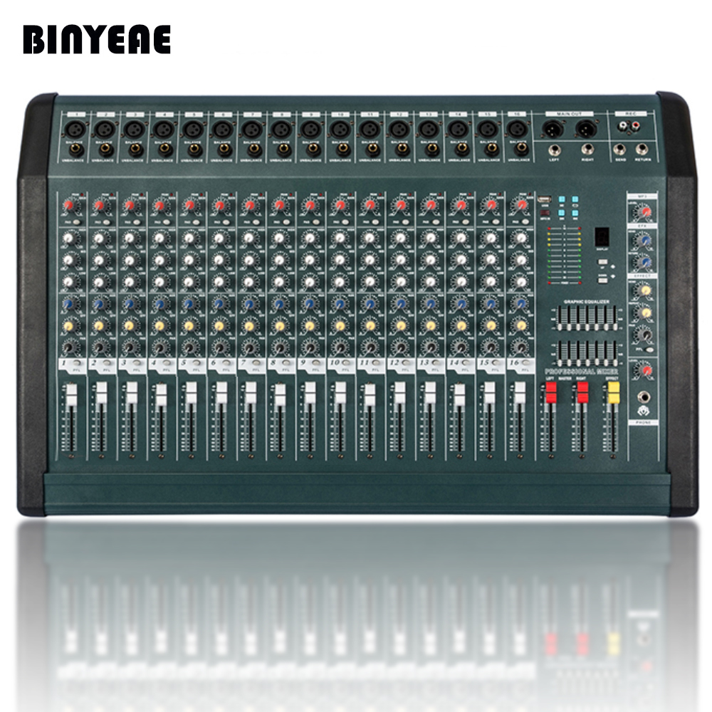 MX1606D 350w x2 Professional Audio Power Mixer Machine 16 Channel Mezcladora De dj Console