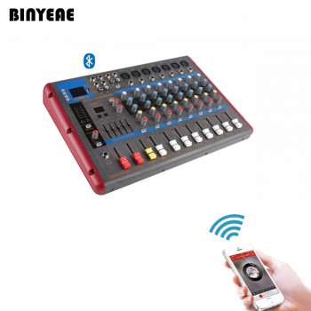 9 Channel Powered DJ Mixeur Perfect for Karaoke Mixing,Studio Soundboard with 500W Amplifier Built-in PMR906