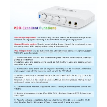 Brand new Karaoke Recorder Converter audio amplifier Online Singing Recorder best partner for PC Free 4pcs Wireless microphone