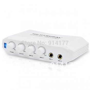 Brand new Karaoke Recorder Converter audio amplifier Online Singing Recorder best partner for PC Free 4pcs Wireless microphone