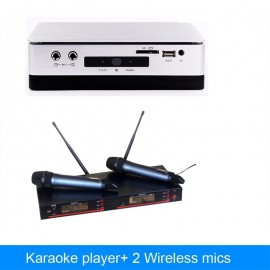 China HDD  karaoke player machine With 2TB hard driver include 42k songs  plus  wireless microphone karaoke system