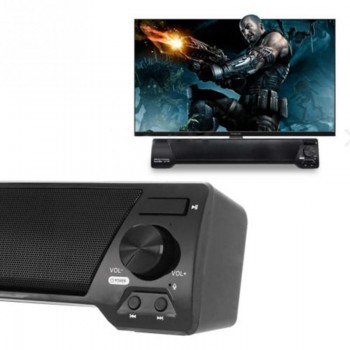 Multi-function soundbar to 3.5mm audio Stereo 2.0 Single sound bar Speaker System with MIC for TV computer phone Home karaoke