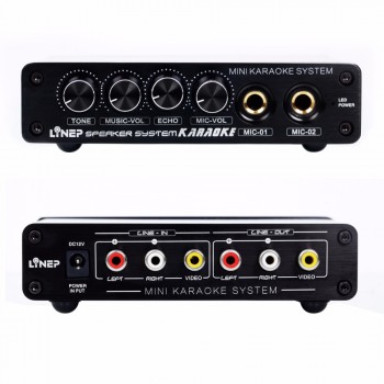 kebidumei 2017 A933 Karaoke Machine System A933 Sound Mixer Amplifier 12V W/ RCA In and Out Cable For PC Cellphone TV DJ
