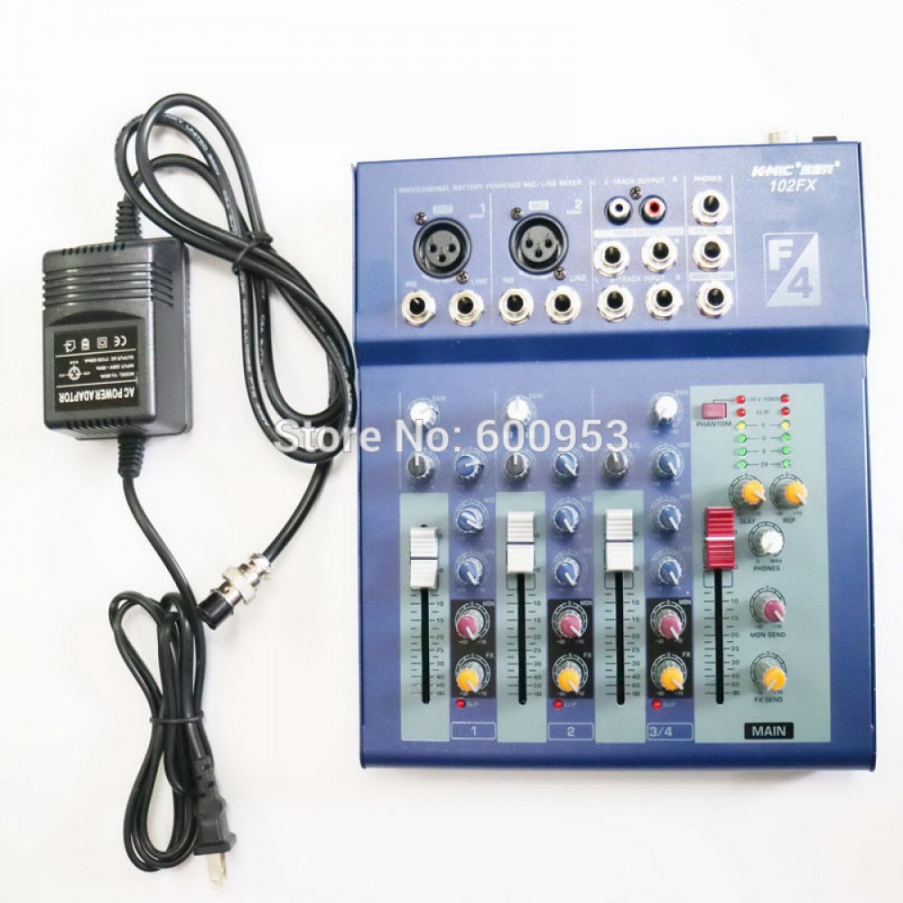 4 way mixer sound console 48v power supply Free shipping