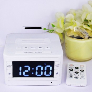 k7 Bluetooth Speaker Digital LCD Clock Stereo HIFI Music Player Sleep AUX Alarm Clock Radio Support Handsfree Calls EU Plug