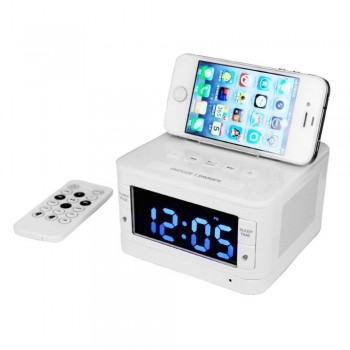 k7 Bluetooth Speaker Digital LCD Clock Stereo HIFI Music Player Sleep AUX Alarm Clock Radio Support Handsfree Calls EU Plug