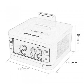 k7 Bluetooth Speaker Digital LCD Clock Stereo HIFI Music Player Sleep AUX Alarm Clock Radio Support Handsfree Calls EU Plug