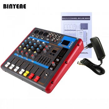 MLLSE Karaoke Sound Mixer,5 Channel for Music Mixing with Bluetooth Control,Monitor for Speaker SMR503