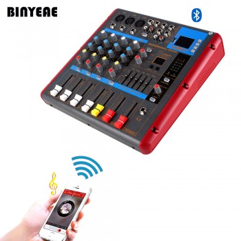 MLLSE Karaoke Sound Mixer,5 Channel for Music Mixing with Bluetooth Control,Monitor for Speaker SMR503