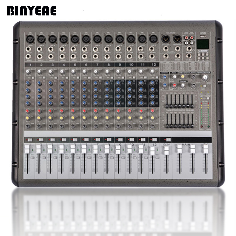 1300W RMS Professional Power Sound DJ Mixer 12 Channels PMR1206