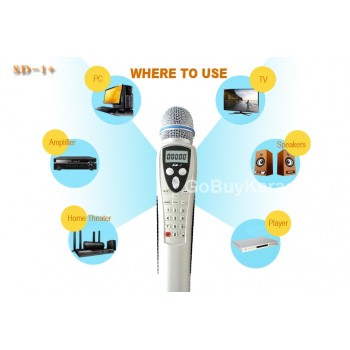Karaoke Microphone Player with MTV/CDG karaoke songs System. Magic Karaoke Sing Microphone Machine 8GB Micro SD card.