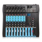 CT8 8 Channel Professional Stereo Mixer Live USB Studio Audio Sound Console Network Anchor Device Vocal Effect Processor