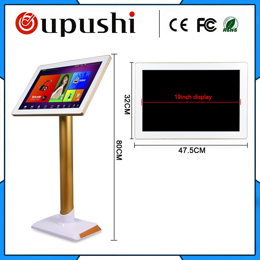oupushi High quality 19  4T  Hard disk Karaoke   touch screen  Home KTV bar, KTV, Home theatselect the song touch screen