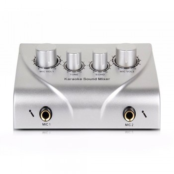 Karaoke Sound Mixer Dual Mic Inputs Microphone Amplifier Microphone Mixer karaoke Echo Mixer
