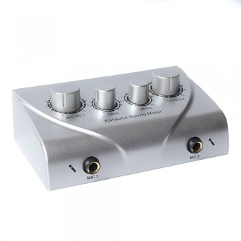 Karaoke Sound Mixer Dual Mic Inputs Microphone Amplifier Microphone Mixer karaoke Echo Mixer