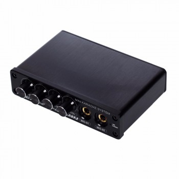 kebidumei A933 Karaoke Amplifier 12V RCA In and Out Cable + with US/EU/AU plug For PC Cellphone TV DJ