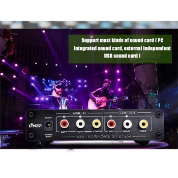 HOT Mini Karaoke Sound Console Stereo Mixer Microphone Effector Preamplifier Amplifier US Plug Drop shipping