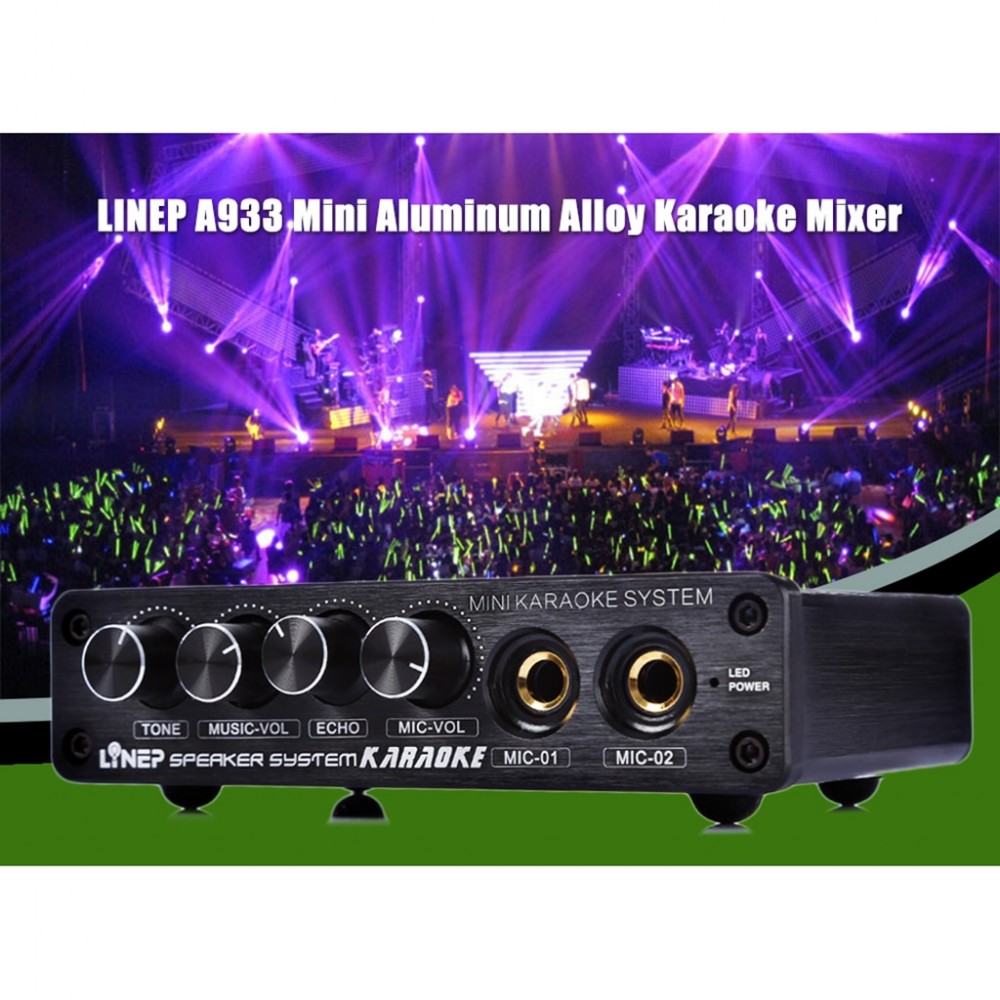 DC 12V Mini Music Mixer Stereo Audio Sound Console Home Karaoke System A933
